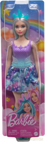 Lalka Barbie Jednorożec, fioletowo-turkusowy strój