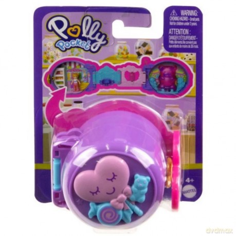 Polly Pocket Kompaktowy minizestaw, fioletowy [FIGURKA]