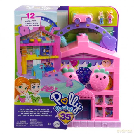 Zestaw Polly Pocket Pollyville Przenośny owocowy supermarket [FIGURKA]