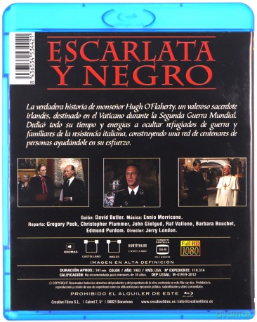 The Scarlet and the Black (Purpura i czerń) [Blu-Ray]