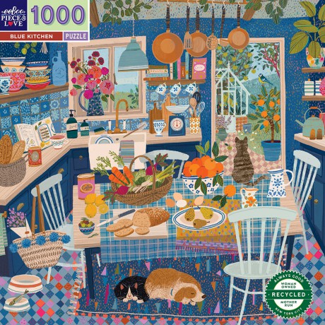 EEBOO - Puzzle 1000 el. - Blue Kitchen [PUZZLE]