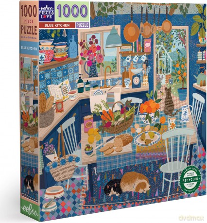 EEBOO - Puzzle 1000 el. - Blue Kitchen [PUZZLE]
