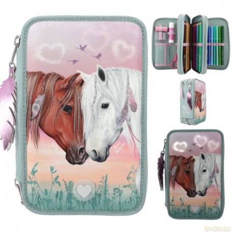 Miss Melody Triple Pencil Case Hearts LED