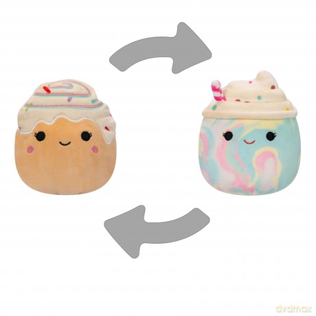Squishmallows - Flip A Mallow 13 cm - Rainbow Milkshake/Chocolate Milkshake