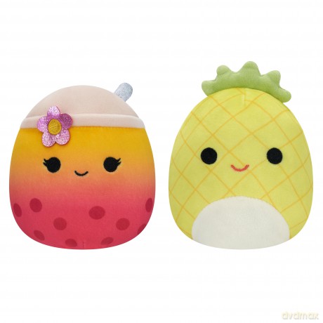Squishmallows - Flip A Mallow 13 cm P15 - Bergit the Bubble Tea/Maui the Pineapple
