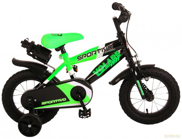 Volare - Children's Bicycle 12 - Sportivo Neon Green/Black
