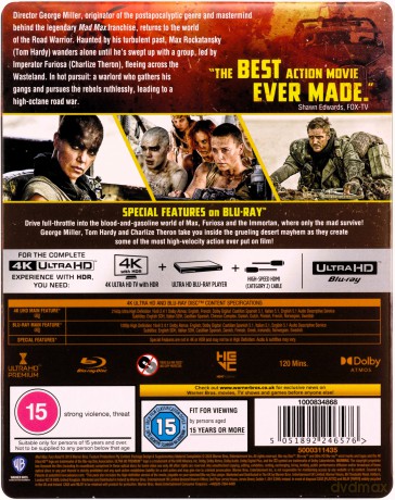Mad Max: Fury Road (Mad Max: Na drodze gniewu) (steelbook) [Blu-Ray 4K]+[Blu-Ray]