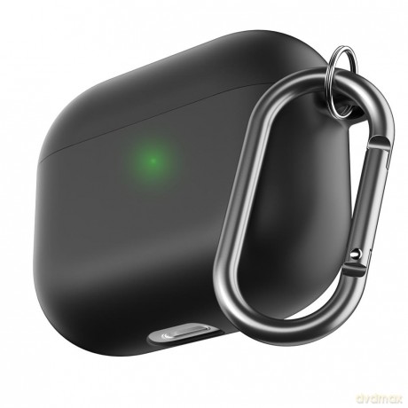 KeyBudz - PodSkinz HyBridShell Series Keychain Case - Premium hard shell triple layer case for your Airpods 3 (Color: Black)