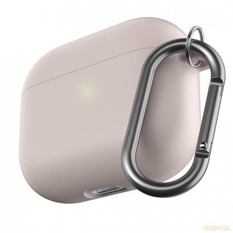 KeyBudz - PodSkinz HyBridShell Series Keychain Case - Premium hard shell triple layer case for your Airpods 3 (Color: Pastel Pink)
