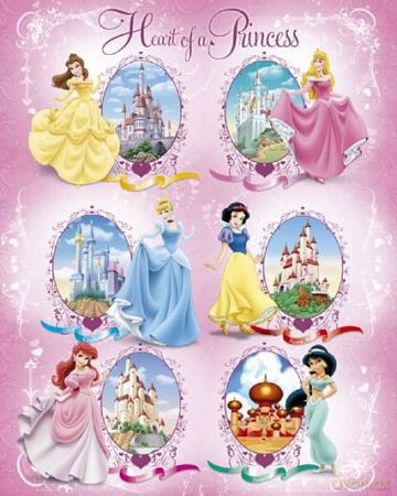 Księżniczki Disney (zamek) [PLAKAT]