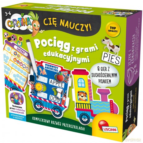 Lisciani Carotina cię nauczy! Pociąg z grami 304-PL102860 [GRA]