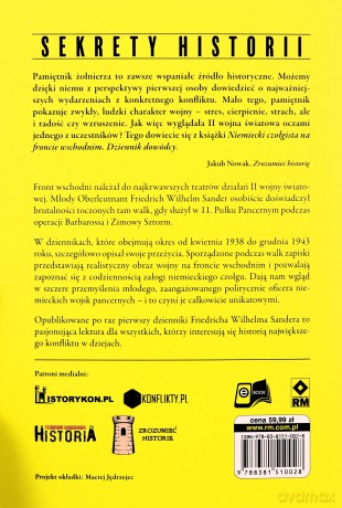 Niemiecki czołgista na froncie wschodnim Dziennik dowódcy - Friedrich Sander [KSIĄŻKA]
