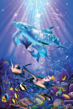 La Mer De Cristal (Lassen) - Delfiny [PLAKAT]