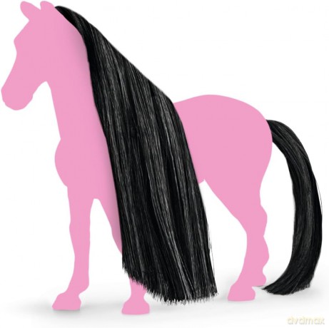 Włosy dla koni z linii Beauty Horses czarne SLH42649 [FIGURKA]