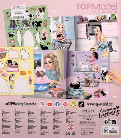 Zestaw Kitty i Doggy Sticker Fun Top Model z naklejkami 12706A
