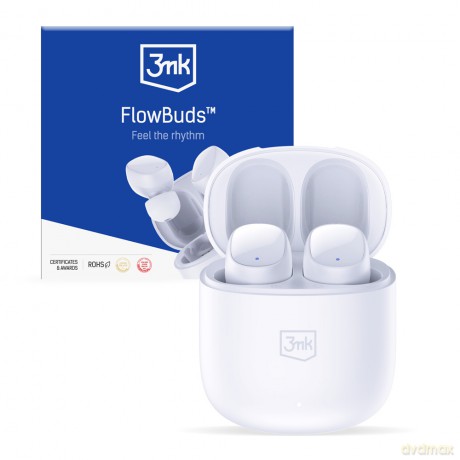 Słuchawki bezprzewodowe 3mk FlowBuds białe