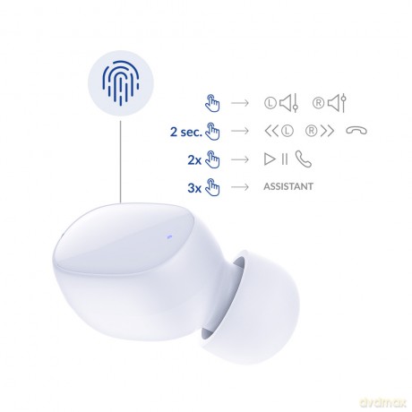 Słuchawki bezprzewodowe 3mk FlowBuds białe