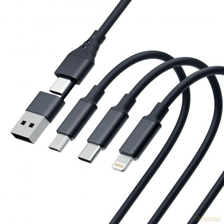 Kabel 3mk Hyper Cable 3in1 A/C to C/Micro/Lightning 1.5m black