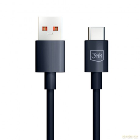 Kabel USB 3mk Hyper Cable A to C 1.2m 5A Black