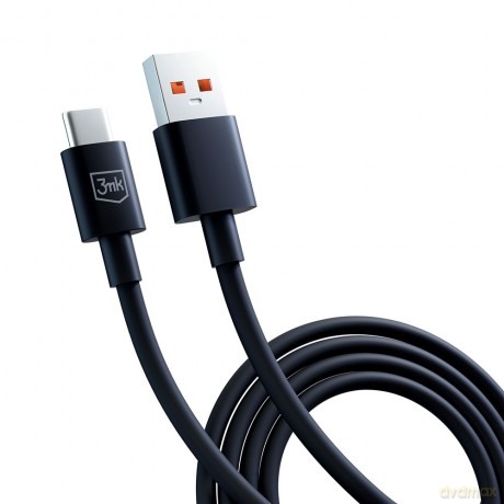 Kabel USB 3mk Hyper Cable A to C 1.2m 5A Black