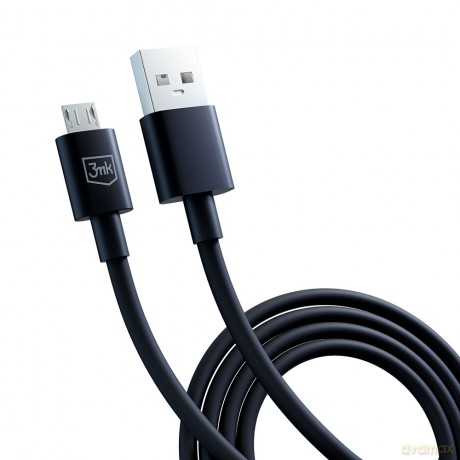 Kabel USB 3mk Hyper Cable A to Micro 1.2m 5V 2,4A Black