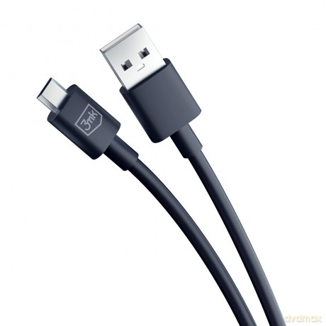 Kabel USB 3mk Hyper Cable A to Micro 1.2m 5V 2,4A Black