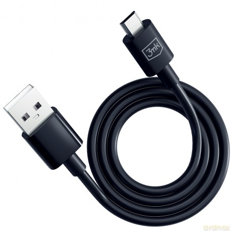 Kabel USB 3mk Hyper Cable A to Micro 1.2m 5V 2,4A Black