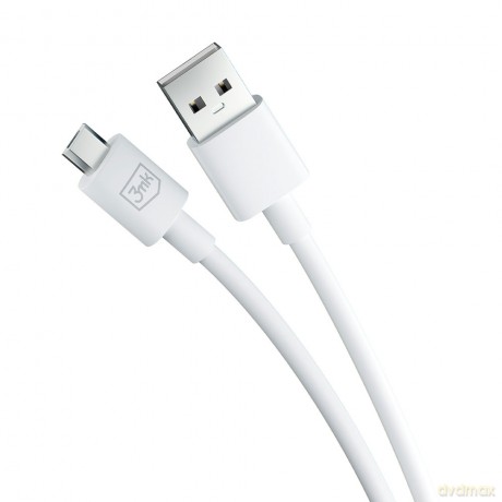 Kabel USB 3mk Hyper Cable A to Micro 1.2m 5V 2,4A White