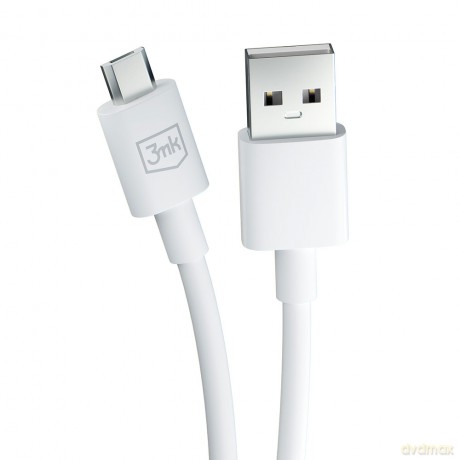 Kabel USB 3mk Hyper Cable A to Micro 1.2m 5V 2,4A White