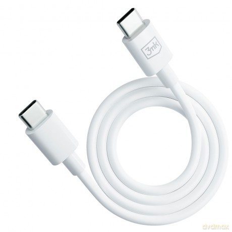 Kabel USB 3mk Hyper Cable C to C 100W 1.2m White
