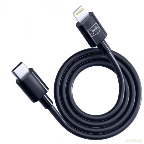 Kabel USB typ C - 3mk Hyper Cable C to Lightning 20W 1.2m Black