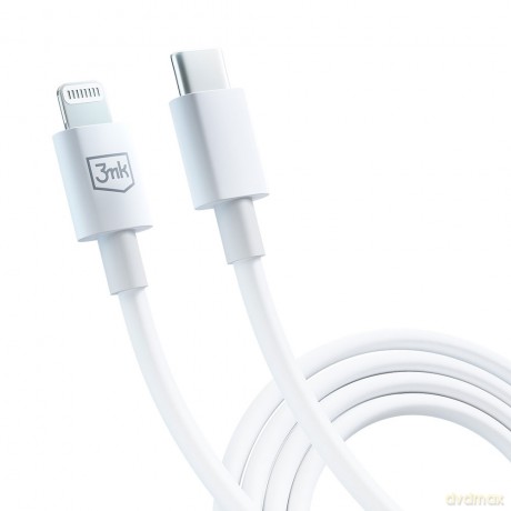 Kabel USB 3mk Hyper Cable C to Lightning 20W 1.2m White