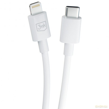 Kabel USB 3mk Hyper Cable C to Lightning 20W 1.2m White