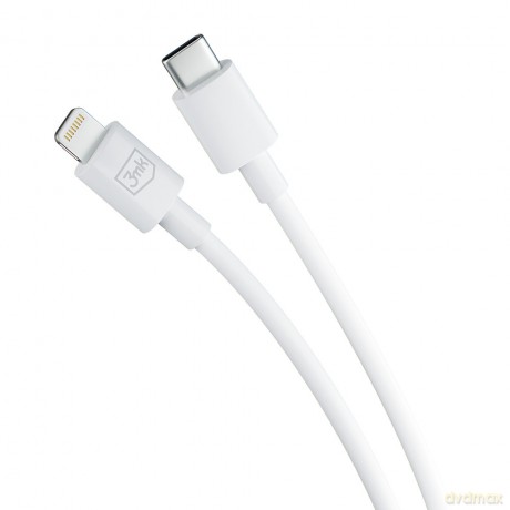 Kabel USB 3mk Hyper Cable C to Lightning 20W 1.2m White