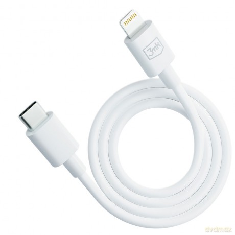 Kabel USB 3mk Hyper Cable C to Lightning 20W 1.2m White