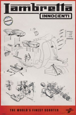 Lambretta (Line Drawing) [PLAKAT]