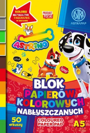 Blok papierów kolorowych nabłyszczanych ASTRINO A5 50k 106023004