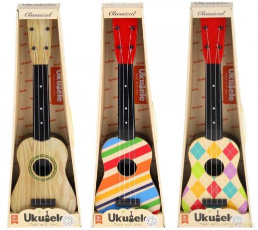 Gitara ukulele 4 struny 57cm mix