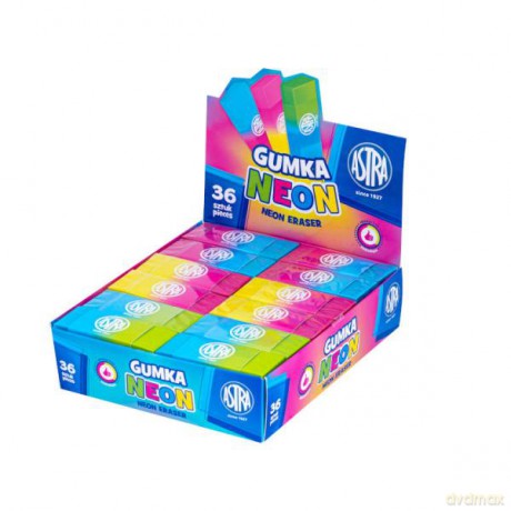 Gumka dwukolorowa neonowa ASTRA 403023004, mix