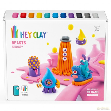 Hey Clay Masa plastyczna Bestie 15 puszek 15021CEE