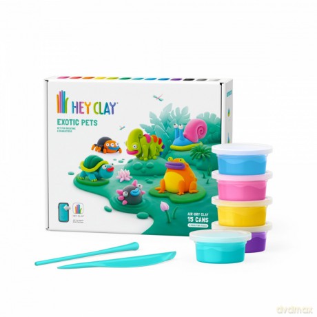 Hey Clay Masa plastyczna Egzotyczne zwierzęta 15 puszek 15025CEE