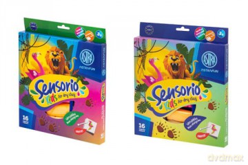 Lekka masa plastyczna Dżungla Sensorio Kids - 16 kolorów 336123023 mix