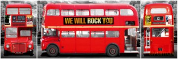Londyn Autobus Tryptyk [PLAKAT]