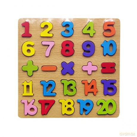 Układanka Puzzle drewniane Cyfry BPUZ2696