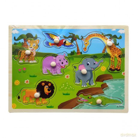 Układanka Puzzle drewniane Zoo Zwierzęta BPUZ6751
