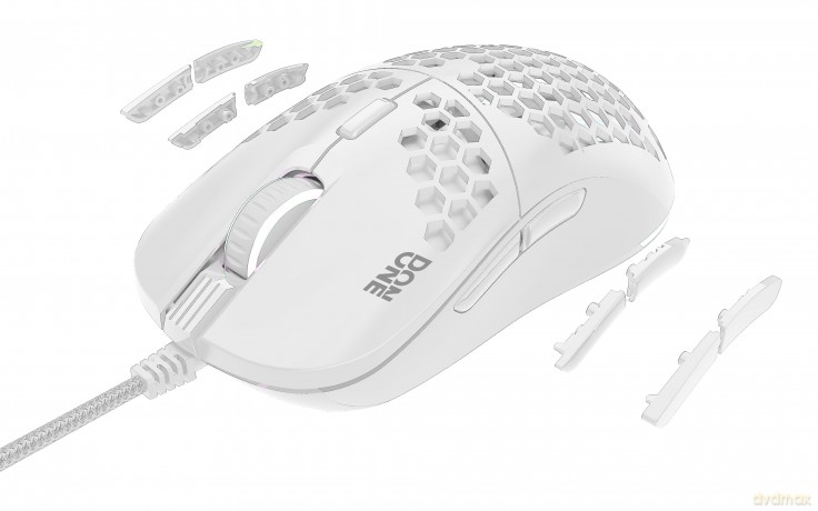 Don One - Gm500 Rgb- Lightweight Gaming Mouse - White (Pmw 3389)