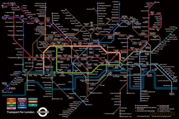 Londyn Metro Mapa Londynu [PLAKAT]