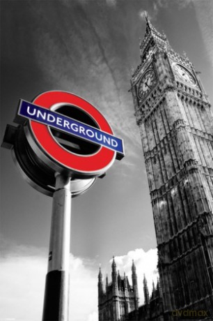 Londyn - Big Ben i Metro [PLAKAT]