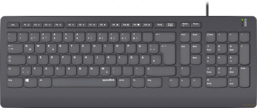 Speedlink - HI-GENIC Antibacterial Keyboard, black - DE Layout