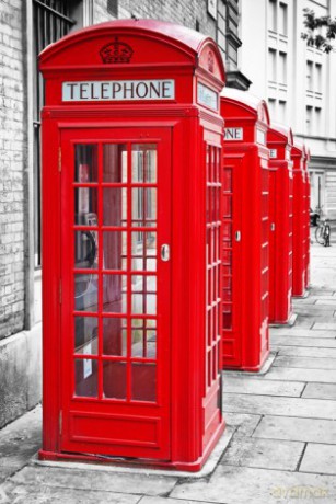 Londyn - Czerwone Budki Telefoniczne [PLAKAT]